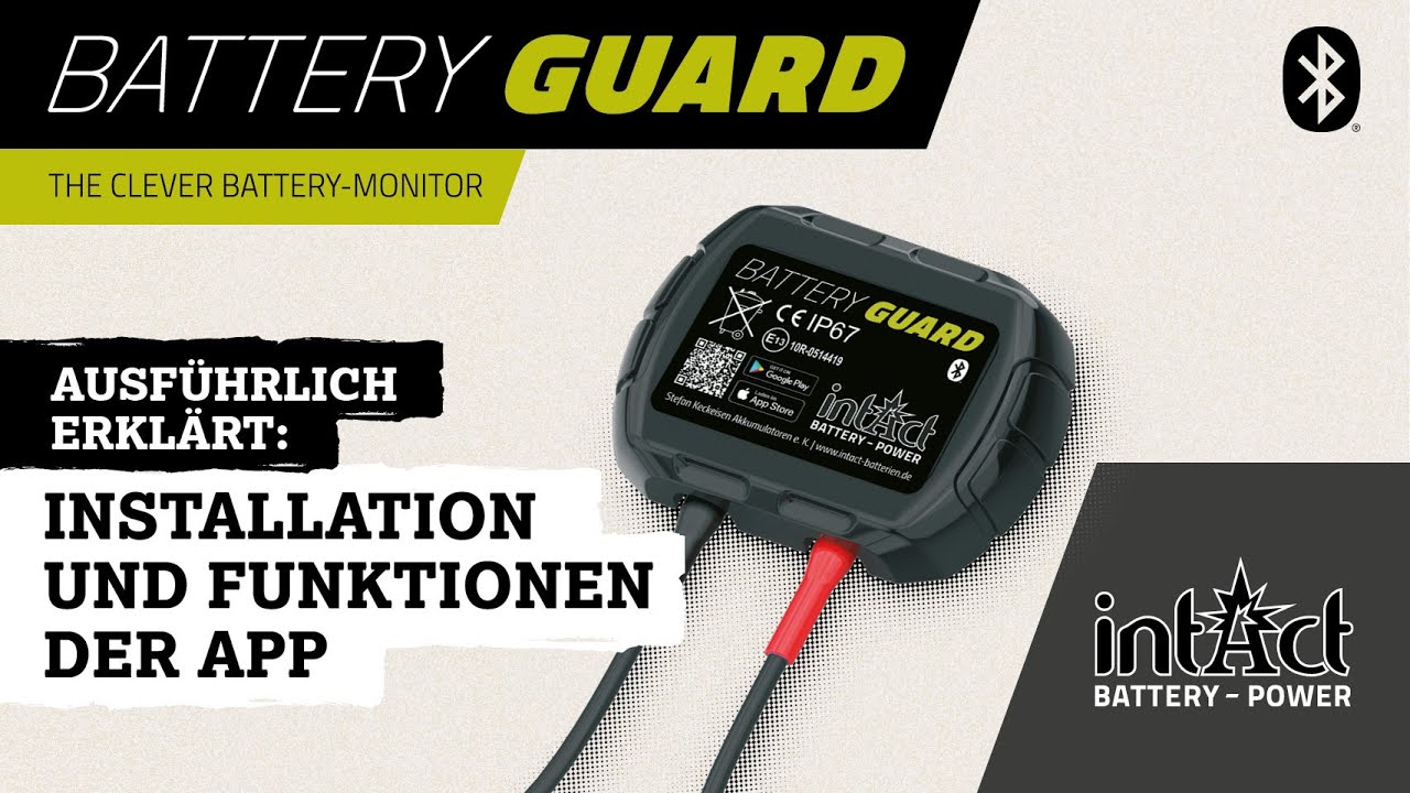 intAct Battery-Guard | Batterieüberwachung mit Smartphone App | Installation | Funktionen der App