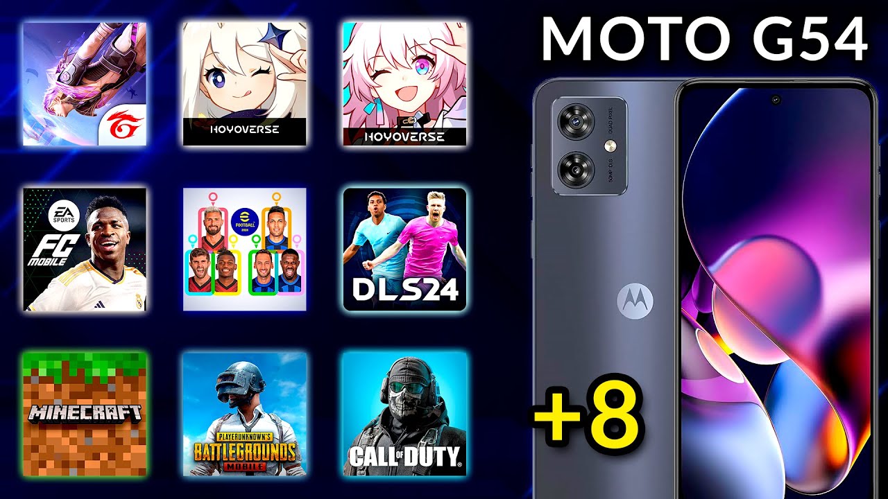 MOTO G54 Em JOGOS - Free Fire, Call of Duty, eFootbal, FC Mobile, Genshin Impact, Roblox, PUBG + 7