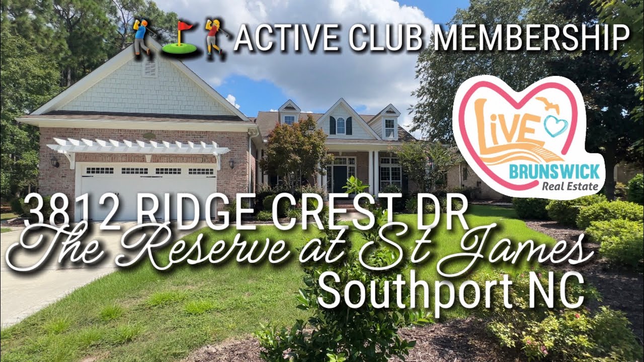 The Reserve in St James 🥰 3812 Ridge Crest Dr 🤩 Southport NC