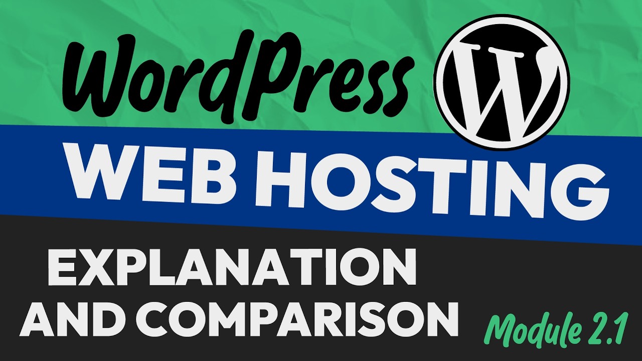 WordPress Web Hosting Explanation and Comparison (Module 2.1)