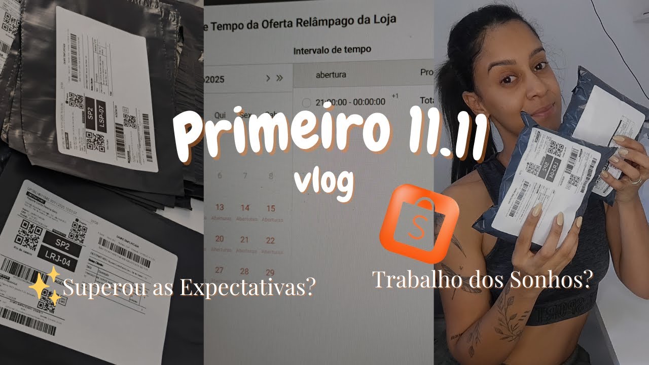 Vlog - Como Foi Meu Primeiro 11.11 Na Shopee | Embalando Pedidos 