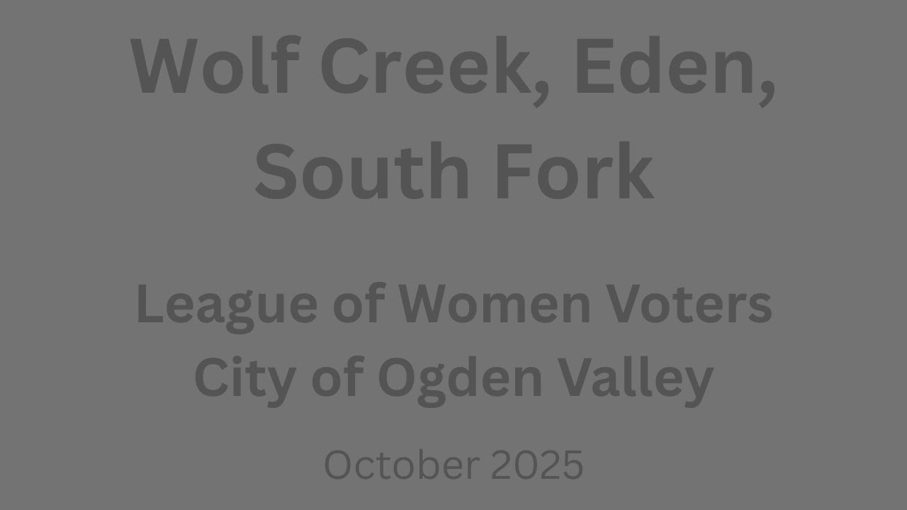 LWV Candidate Discussion: Wolf Creek, Eden, South Fork Districts