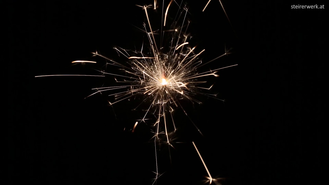 Brennende Wunderkerze 🎇 Sparkler zu Silvester und Weihnachten (HD mit Ton)