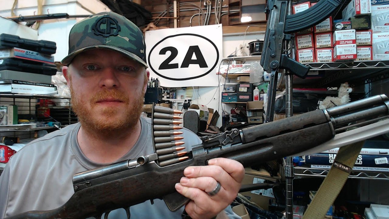 How To Load A SKS With Stripper Clips With An Early Chinese Type 56 Rifle & Bandoleer 7.62x39