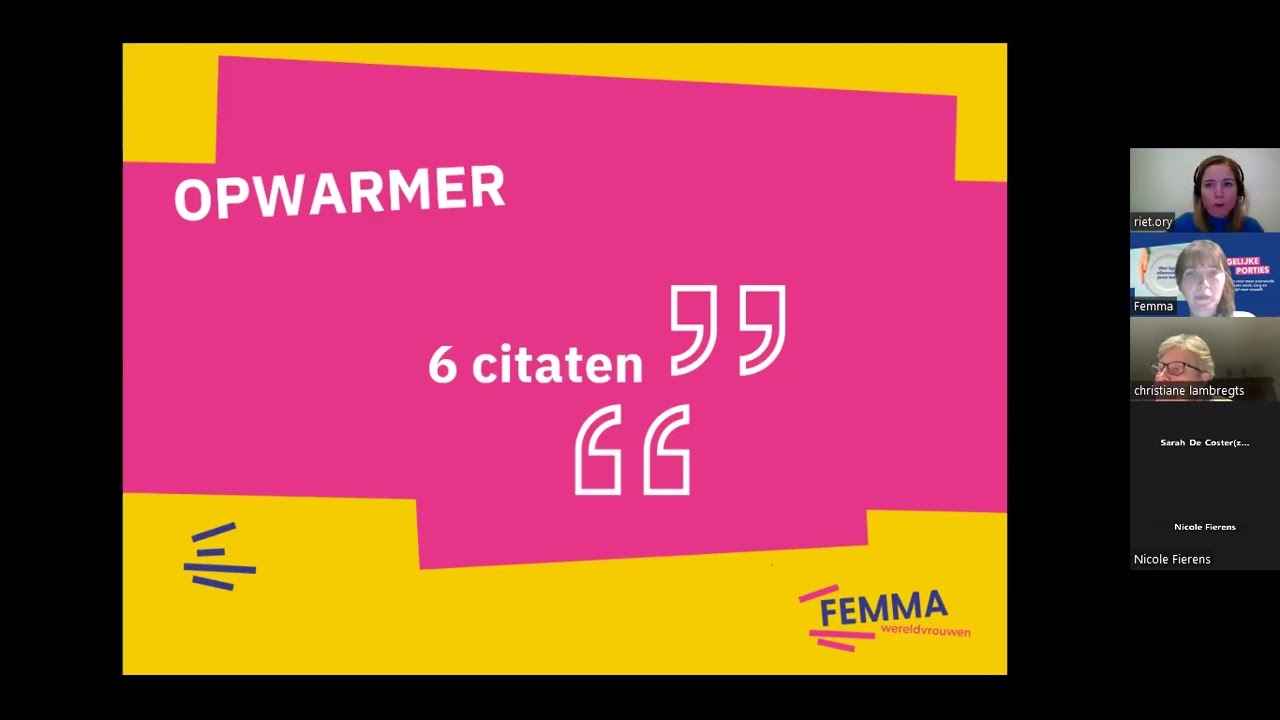 Opname: webinar in 5 stappen naar gelijke porties