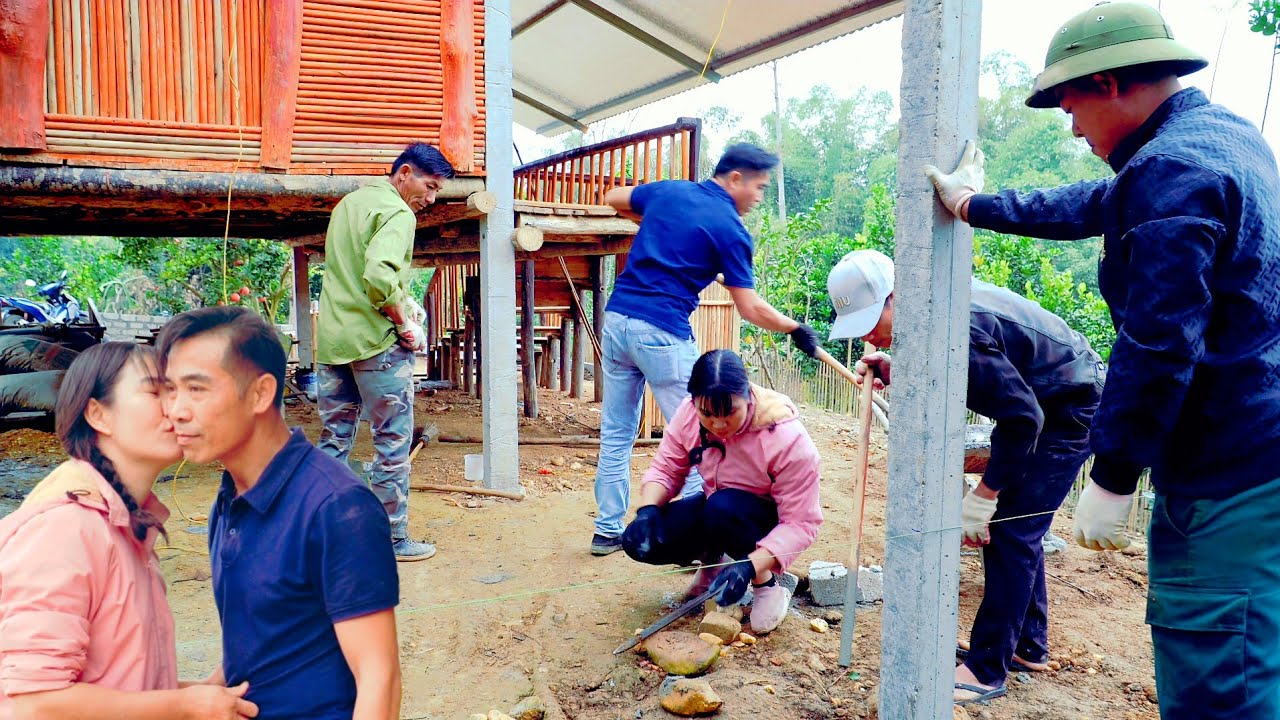 solid foundation for the new kitchen_Thuy's great joy receiving help from kind people.