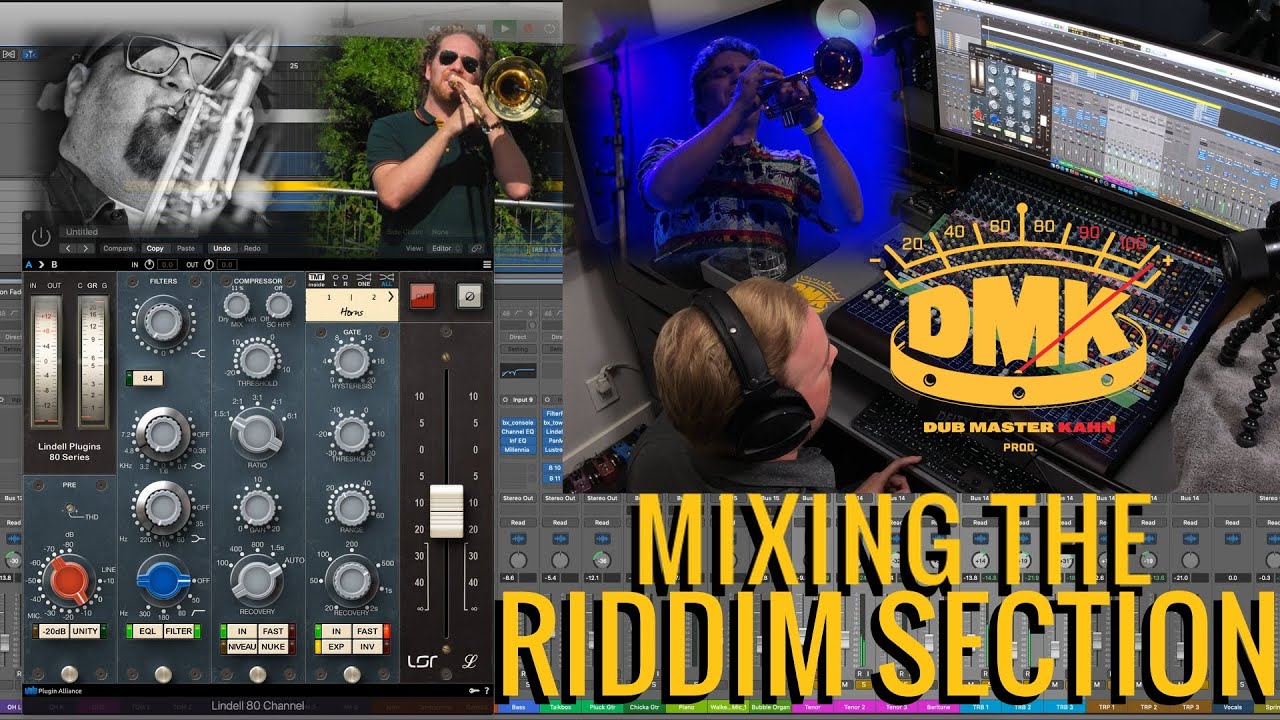Mixing the REGGAE RIDDIM SECTION -  Mixing Live Horns, Bass, Guitar, Piano Mix Tutorial With DM Kahn