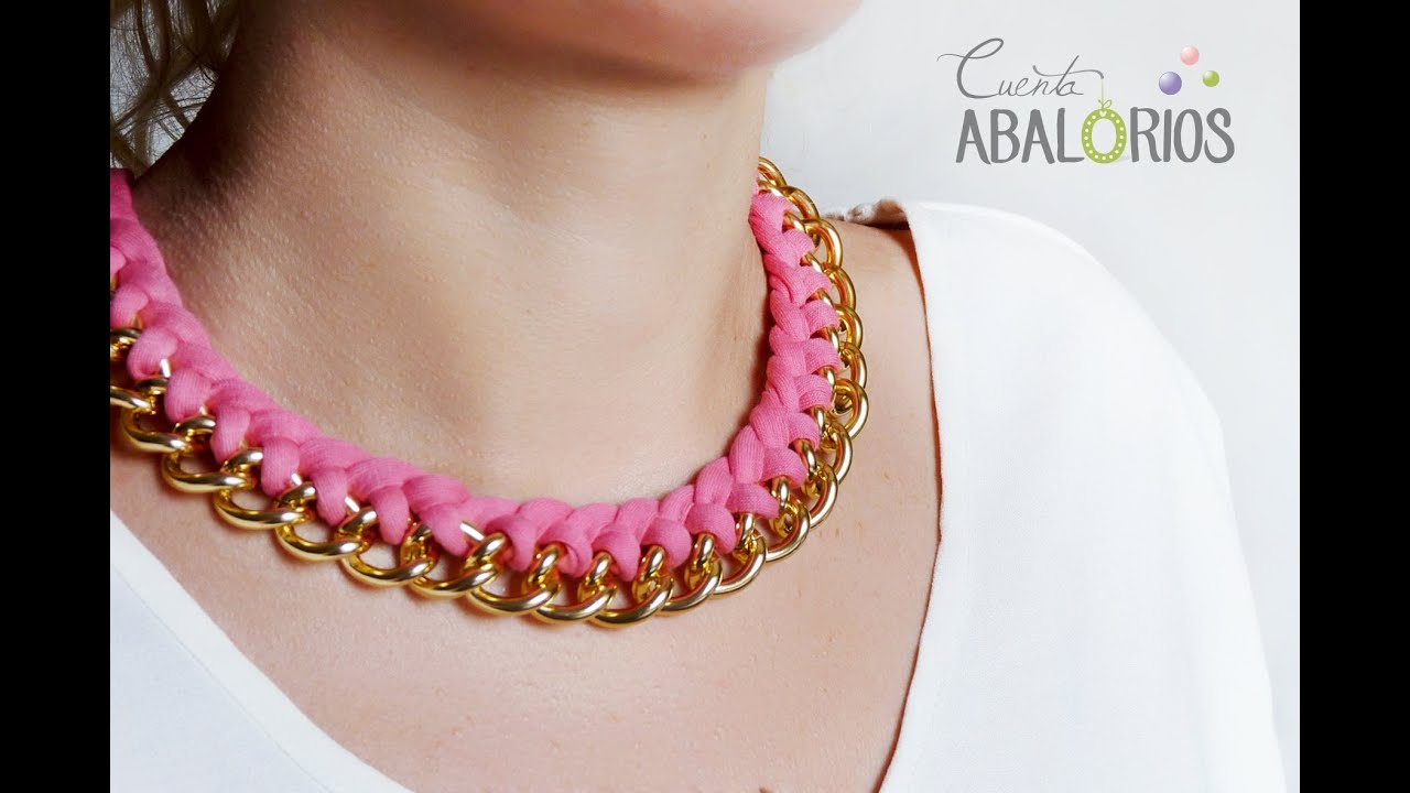 Como hacer un collar con trapillo 2