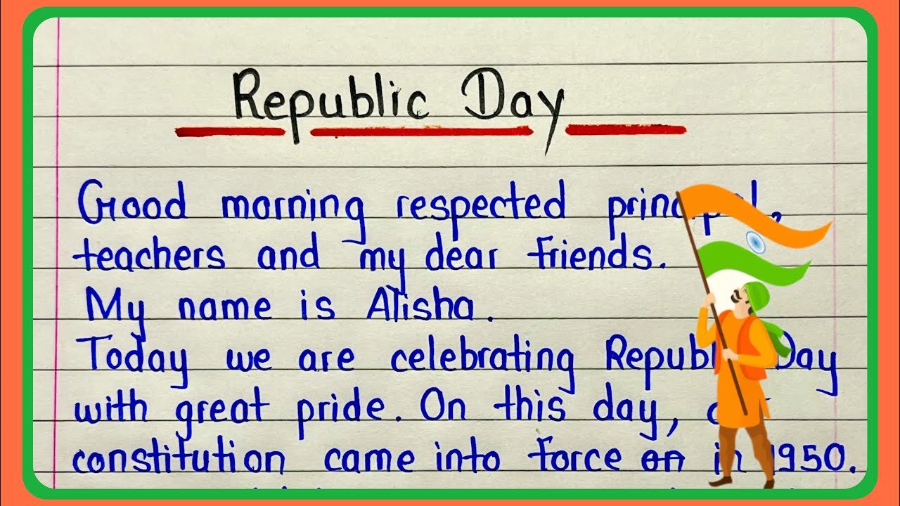 Short speech on Republic Day in English | Republic Day speech 2026 | 26 January speech in English 