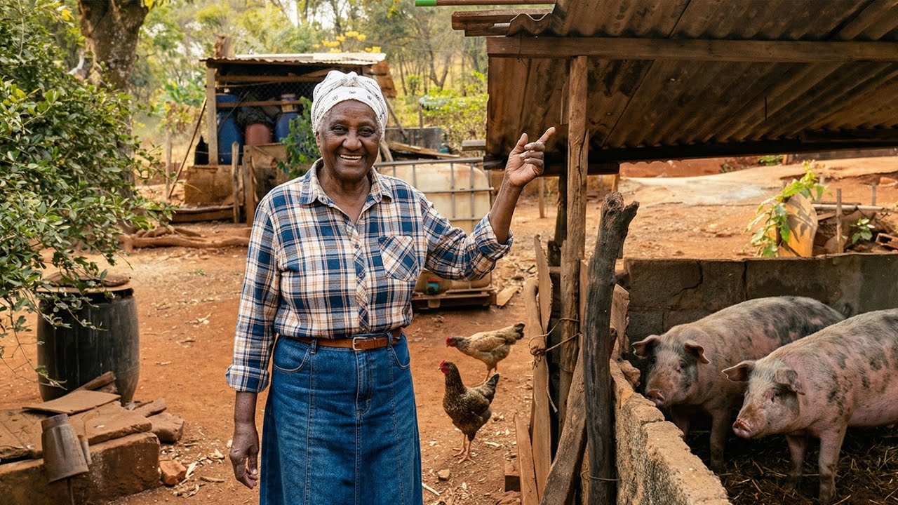 AOS 94 ANOS ELA AINDA CUIDA DOS PORCOS CAIPIRA E DAS GALINHAS