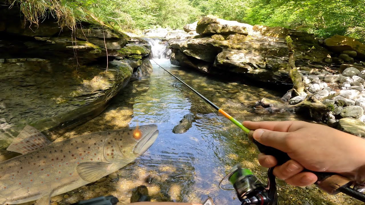 Esploro un NUOVO TORRENTE PIENO DI PESCI - Pesca alla Trota a spinning ultralight