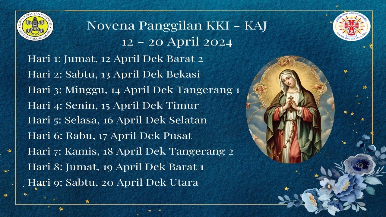 Novena Panggilan - Hari ke-3 - Minggu, 14 April 2024