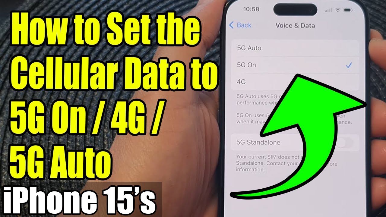 iPhone 15/15 Pro Max: How to Set the Cellular Data to 5G On/4G/5G Auto