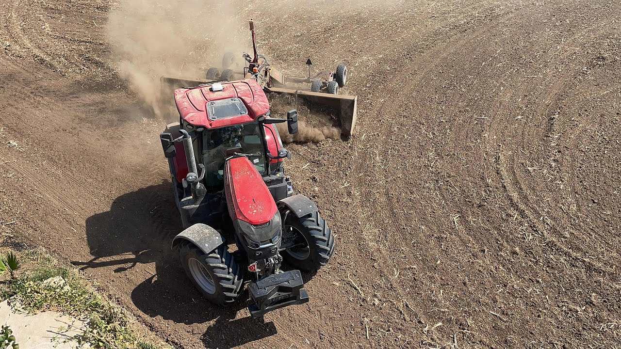 DOZER GİBİ TRAKTÖR LAZERLİ TESVİYE UYGULAMASI