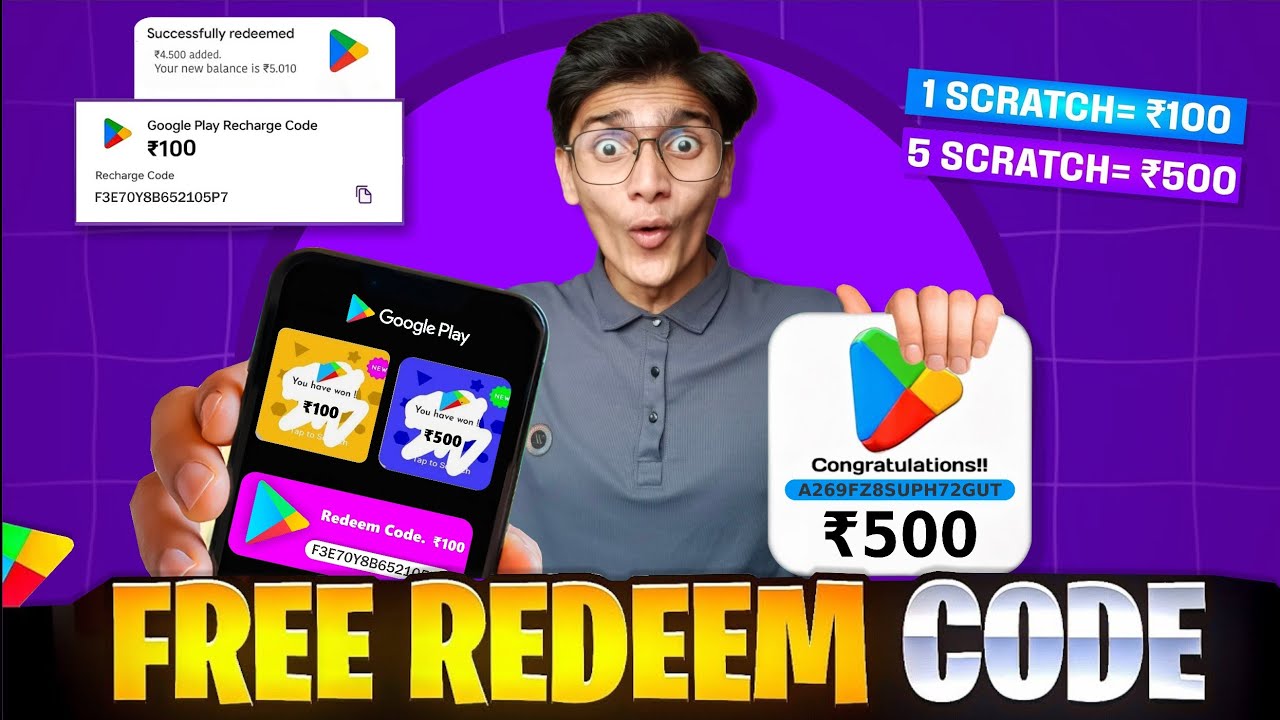 FREE REDEEM CODES INSTANT 🥳 | ₹800 REDEEM CODE FREE | HOW TO GET GOOGLE PLAY STORE REDEEM CODES FREE
