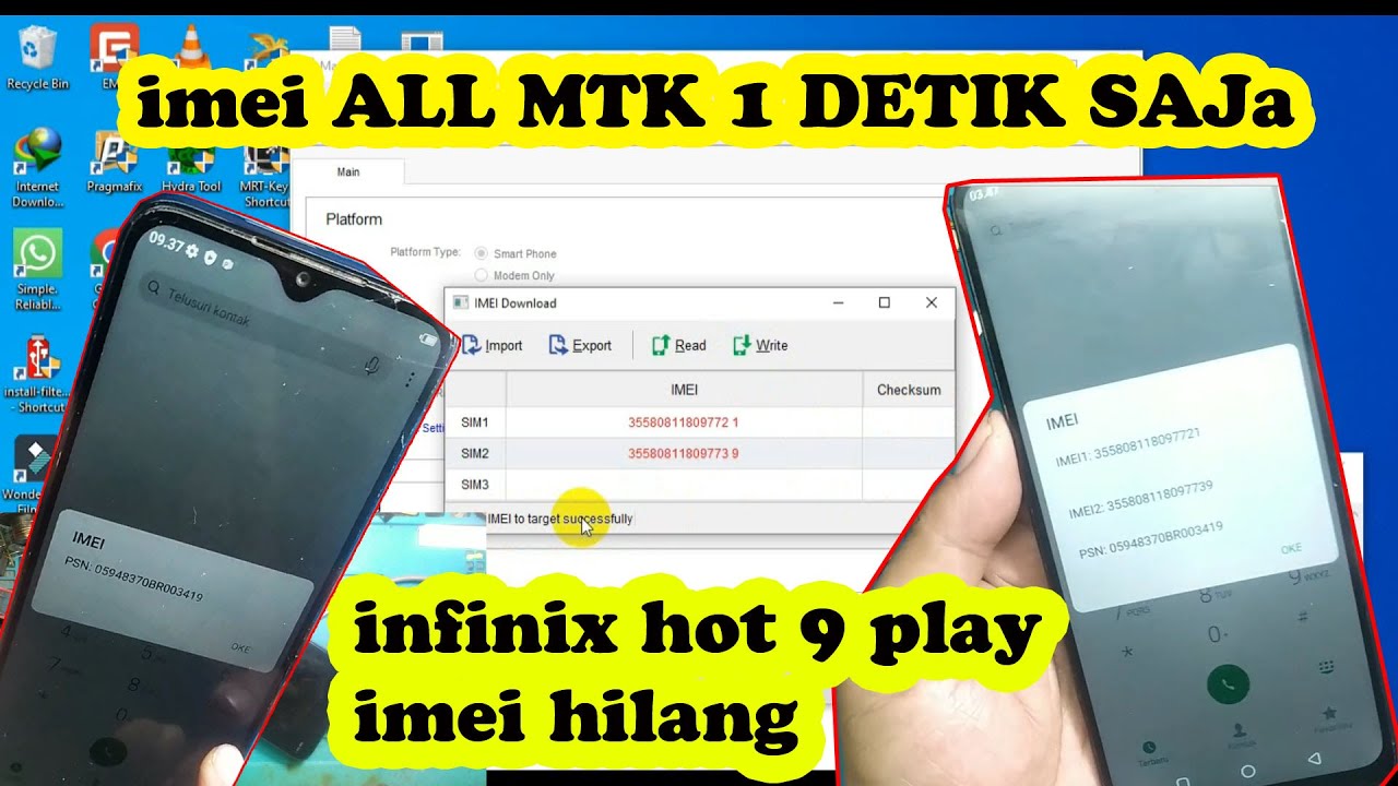 Imei hp infinix hot 9 tidak muncul cukup 1 detik 2024 | cara baru atasi imei hp infinix tidak muncul