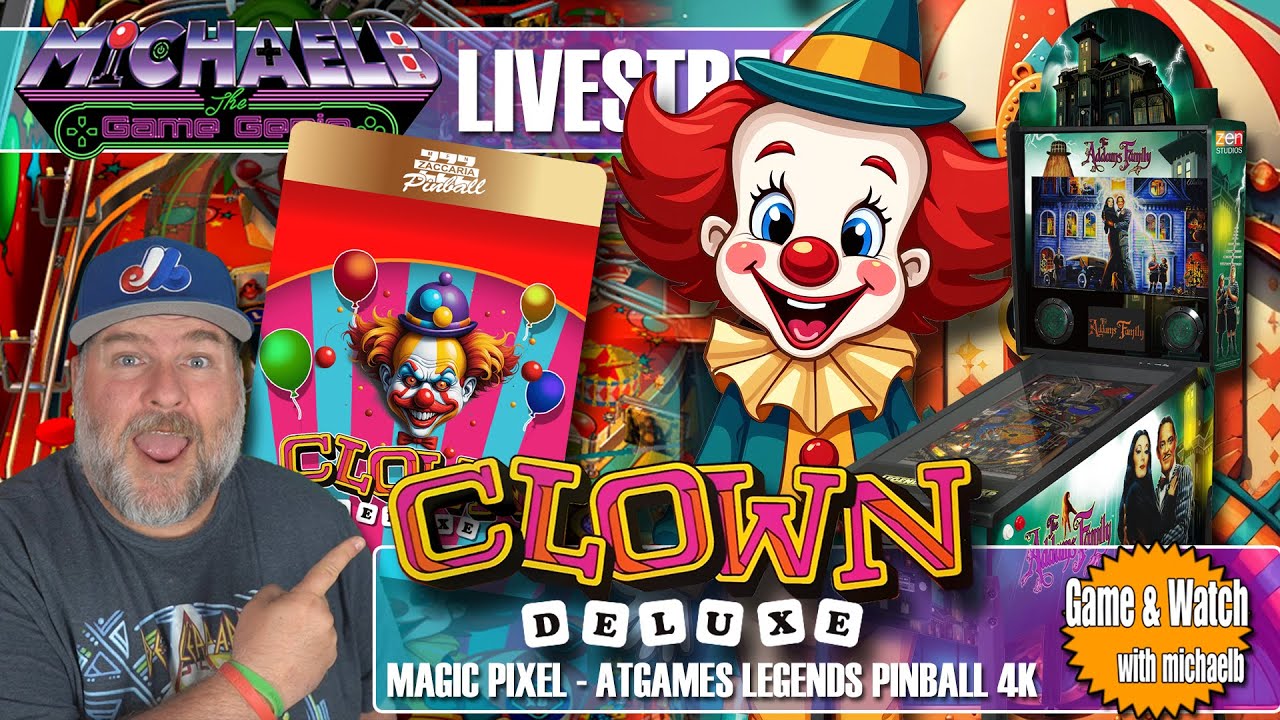 Clown Deluxe AtGames Legends Pinball 4K Live Gameplay!