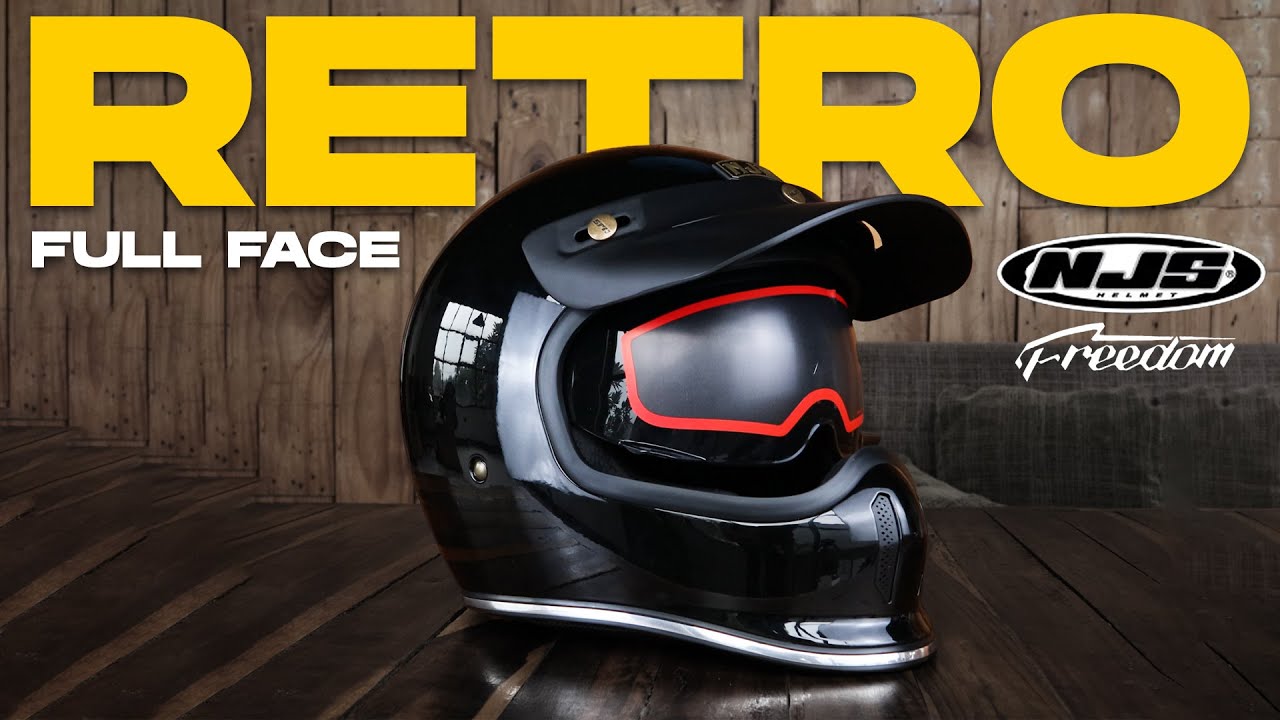 REVIEW & UNBOXING : NJS FREEDOM | AKHIRNYA! HELM FULL FACE DENGAN GAYA RETRO DARI NJS HELMET.