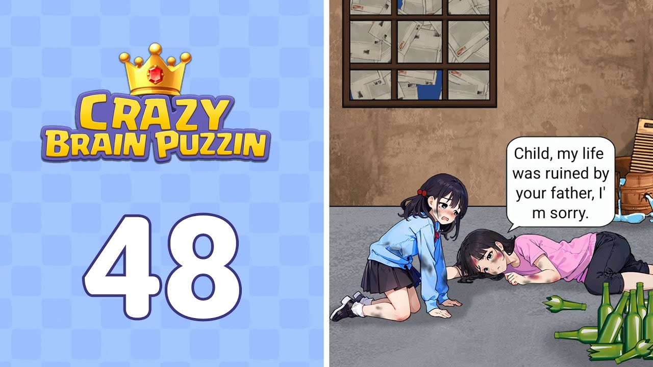 Crazy Brain Puzzle Level 48 Save Mom | Complete Walkthrough & Solutions! 🎯