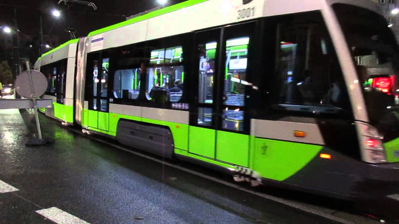Testy Solarisa Tramino na ulicach Olsztyna (20 listopada 2015)