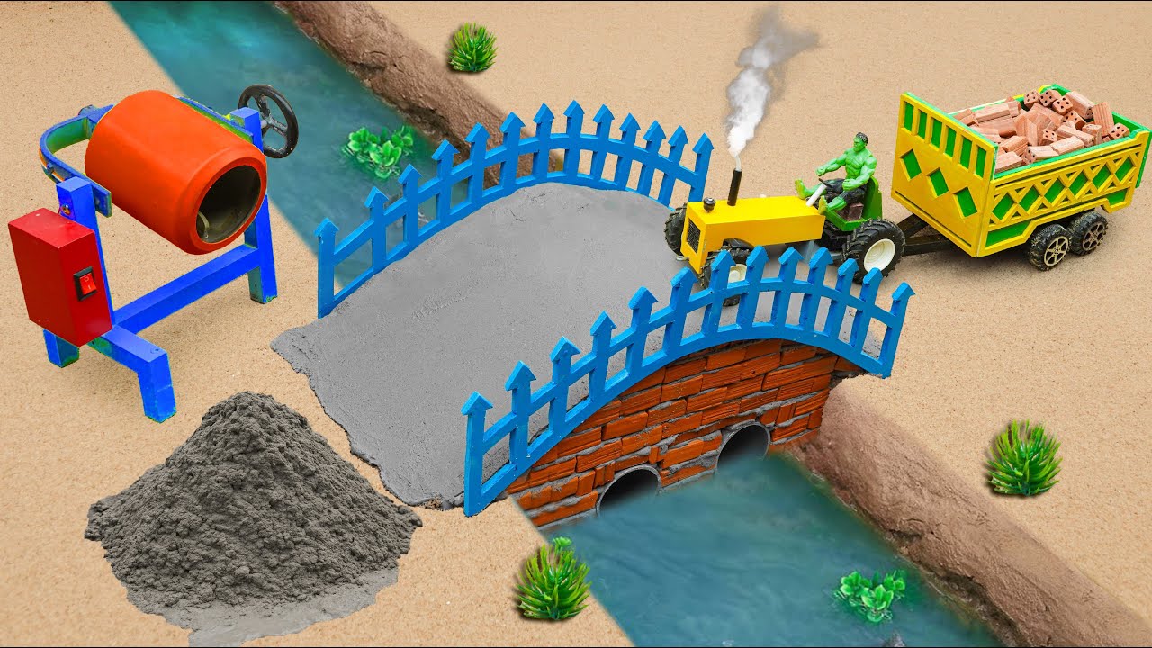 Collapsed wooden bridge | Scientific project on building strong concrete bridges @SmallCreatorTV