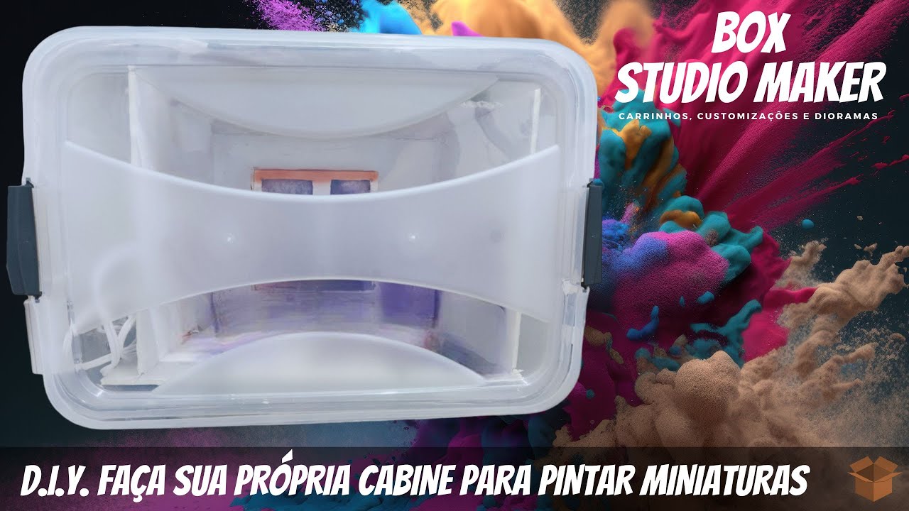 DIY - Mini cabine de pintura com iluminação e exaustor para miniaturas
