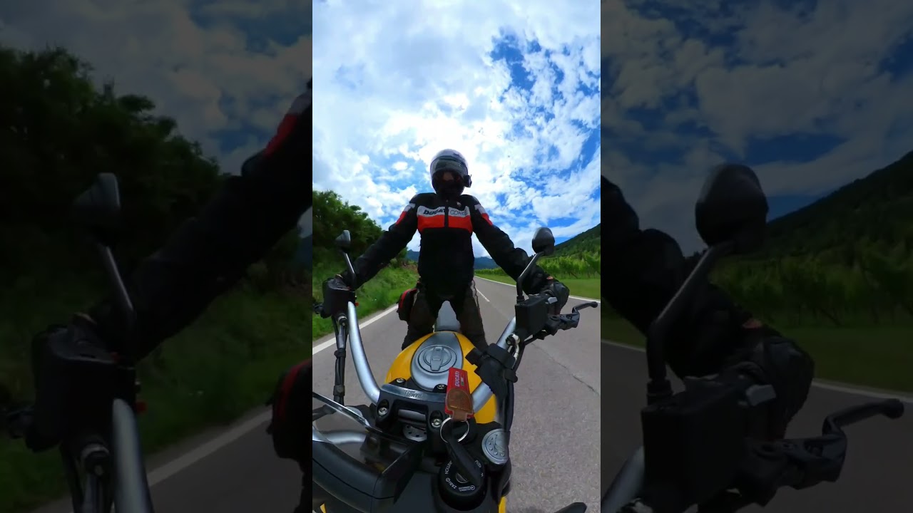 Riding the Ducati Scrambler in Monte Bondone, Italy 