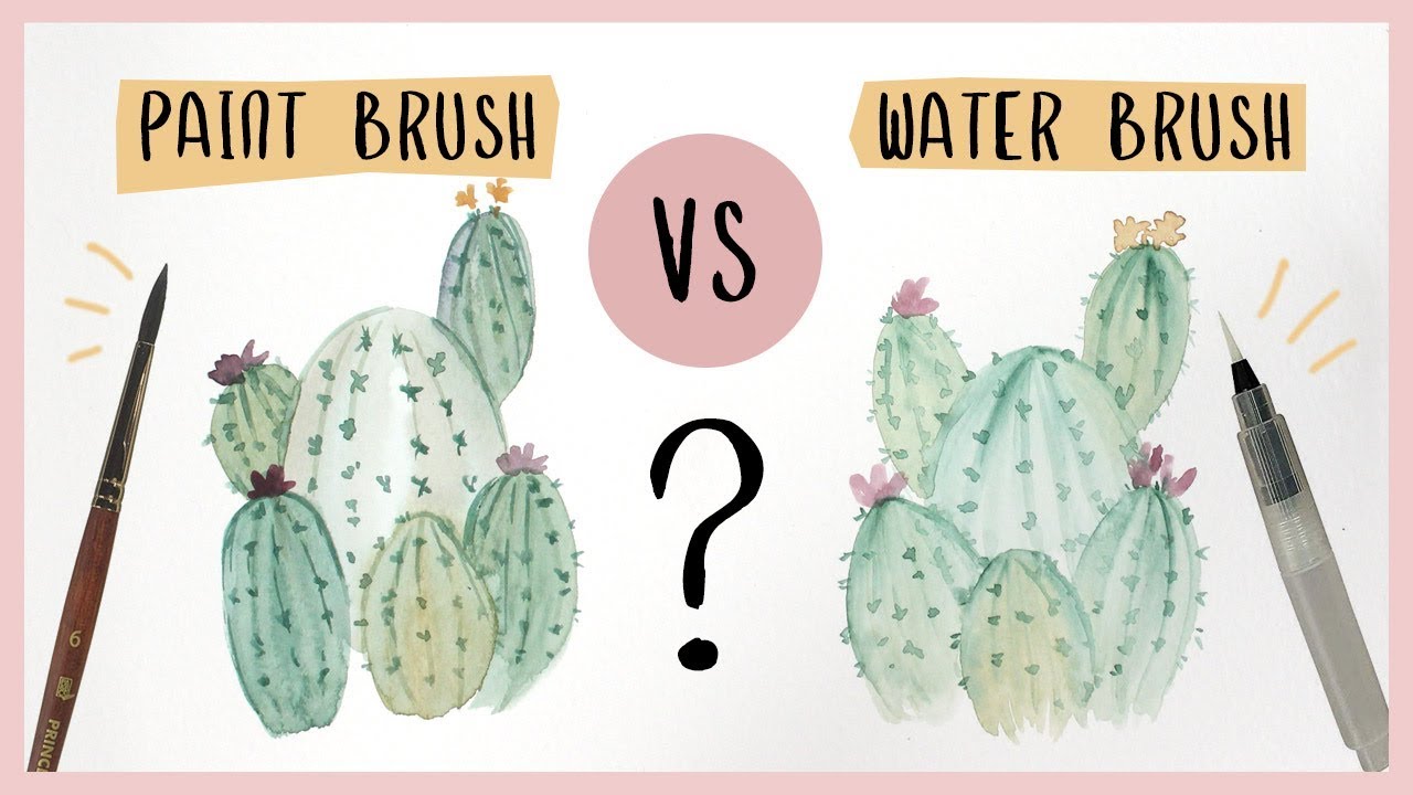 Учебное пособие по рисованию кактусов акварелью: кисть или водяная кисть?