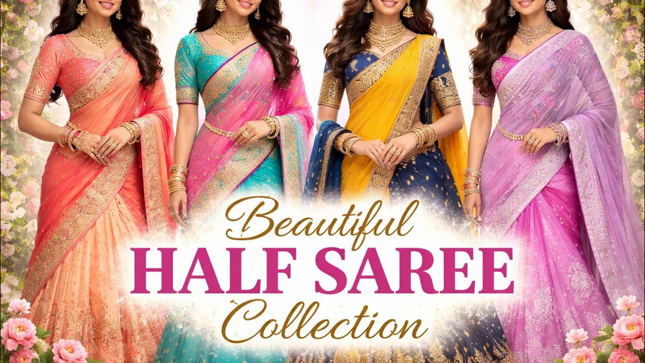Beautiful half saree collection 😍