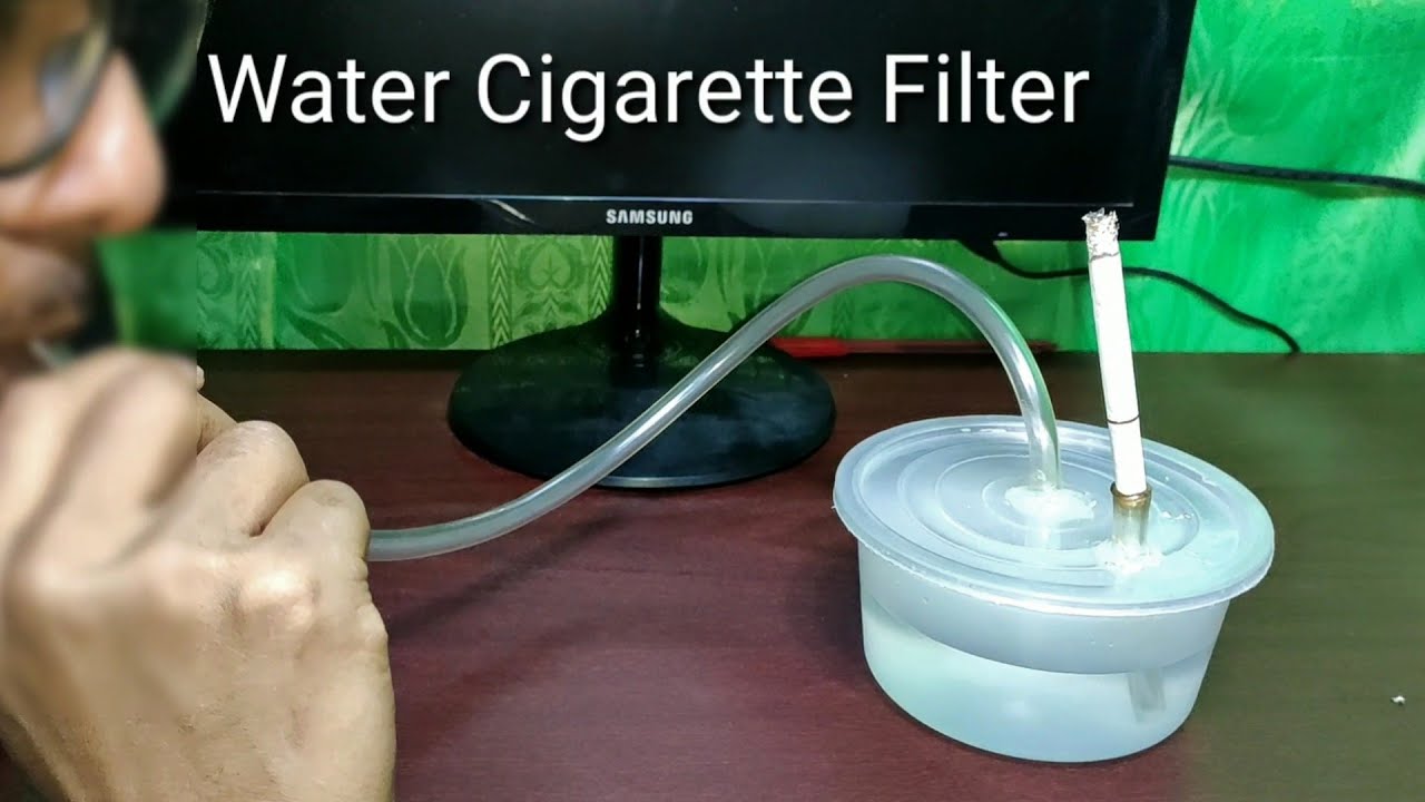 Cigarette Filter Using Water// How to filter Cigarette Smoke by Water
