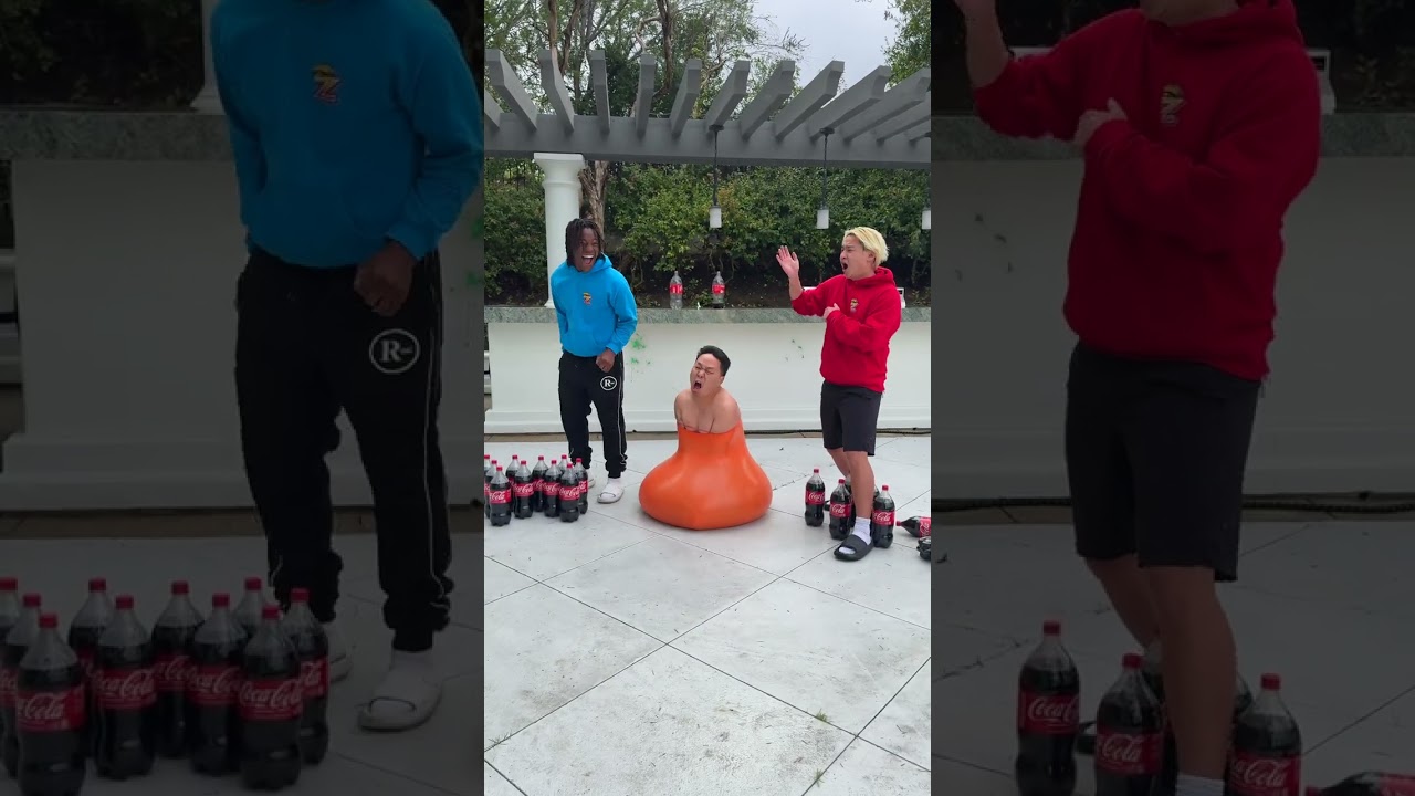 Coke And Mentos Vs Giant Water Balloon!