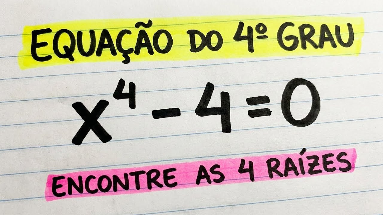Vou te Ensinar Passo a Passo essa Equação do 4º Grau
