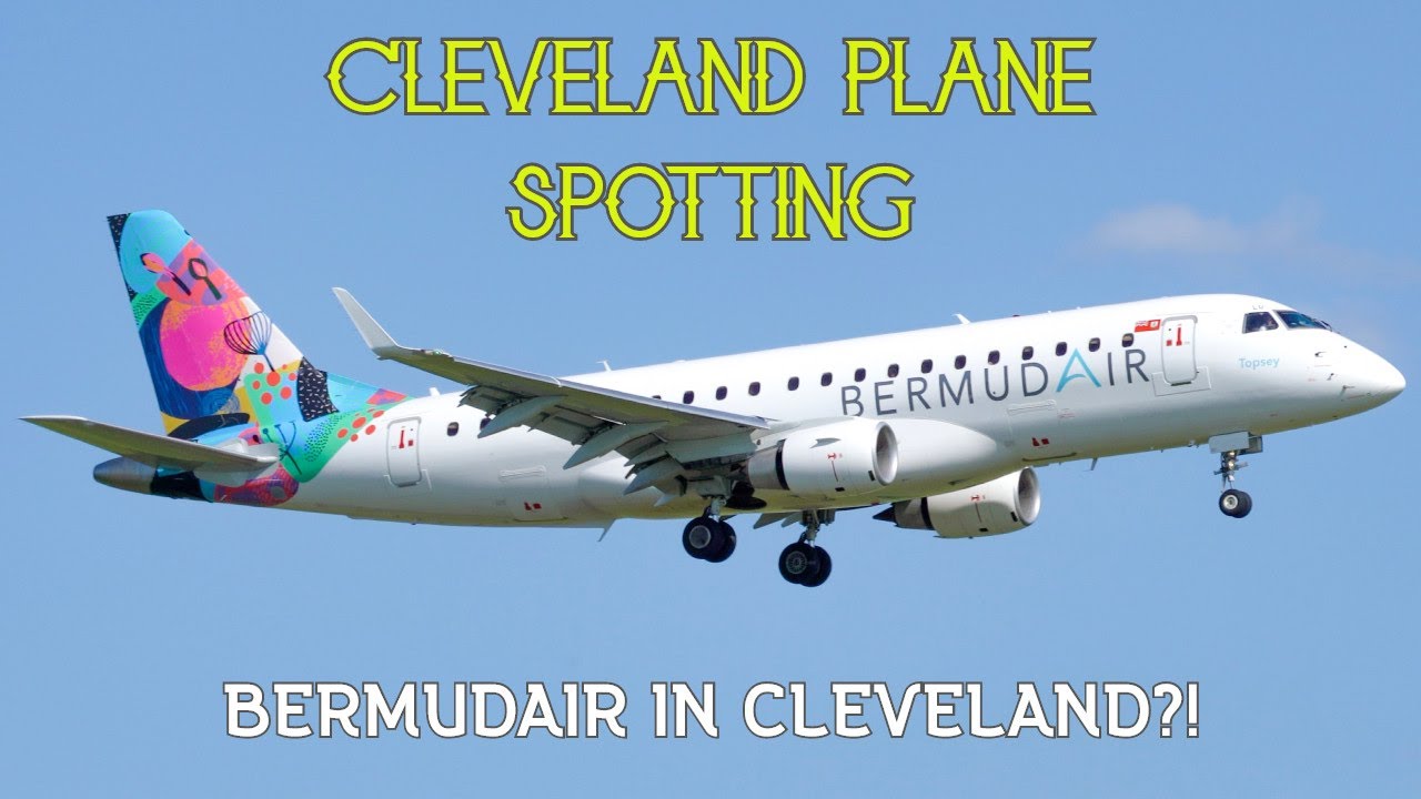 40 Minutes of Cleveland Plane Spotting. Bermudair in Town for the First Time & More! 4K