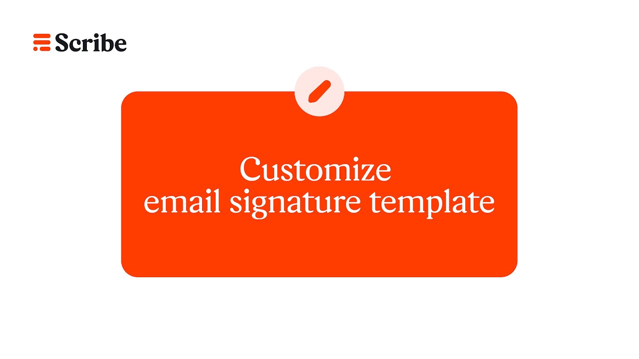 Customize email signature template