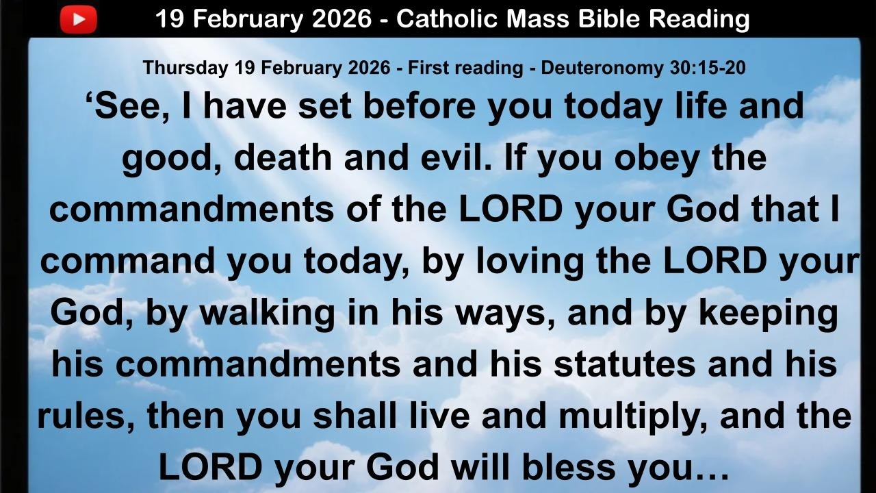 19 February 2026 Catholic Mass  Bible Reading