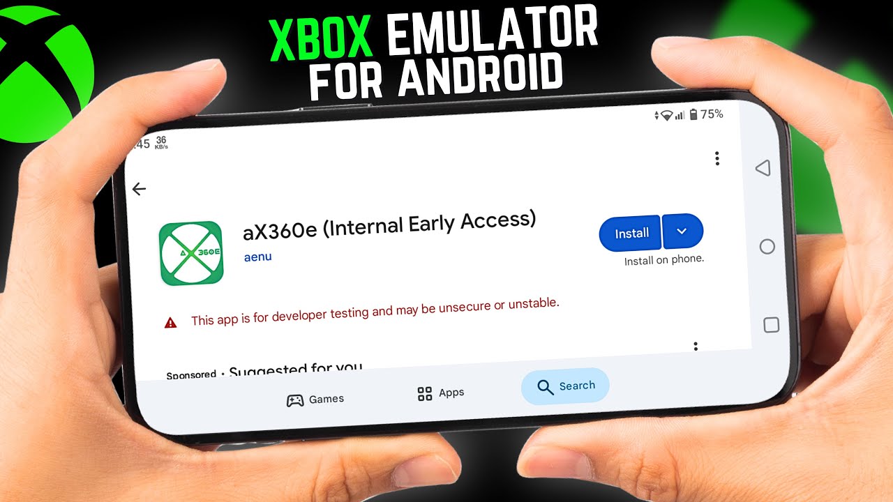 Наконец-то появился эмулятор Xbox 360 для Android! Эмулятор aX360e
