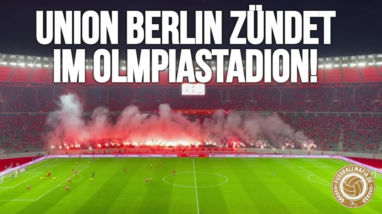 Union Berlin z&uuml;ndet im Olympiastadion (FC Union - Koupion PS 26.08.2021) UEFA Conference League