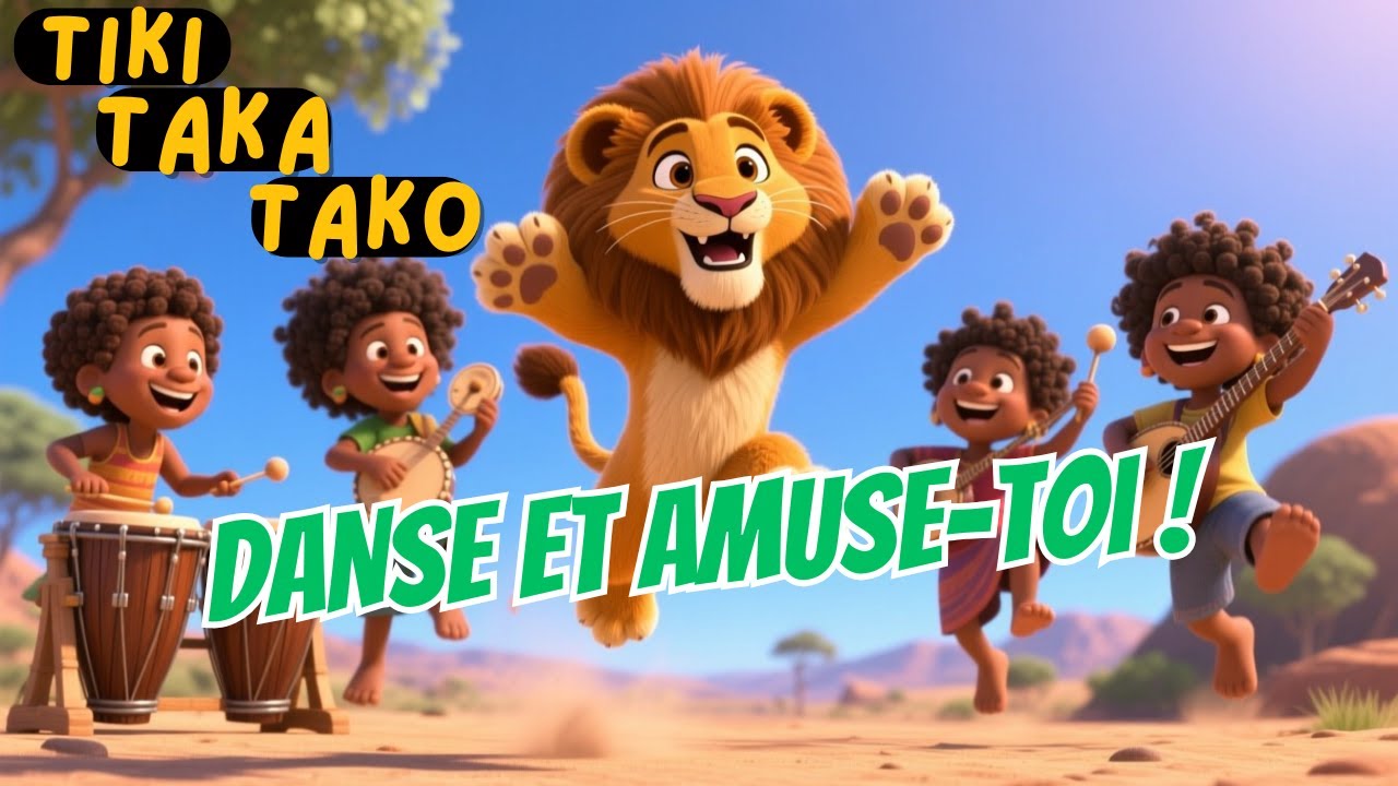 Tiki Taka Toko 🦁 Comptine Africaine pour Bébé & Enfants 👶 | Nursery Rhymes Afrokidschannel