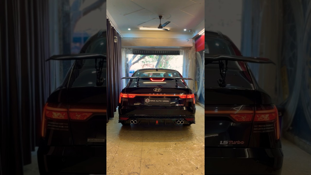 Hyundai Verna 2023 Upgraded with Remote Controlled Spoiler & Rear Diffuser‼️ Verna 2023 Accessories