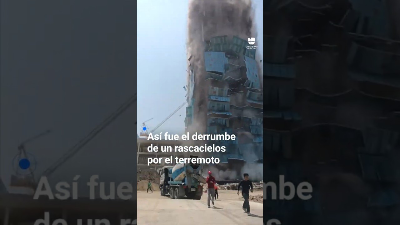 Colapso de un edificio en construcción tras el terremoto en #bangkok  #tailandia #terremoto