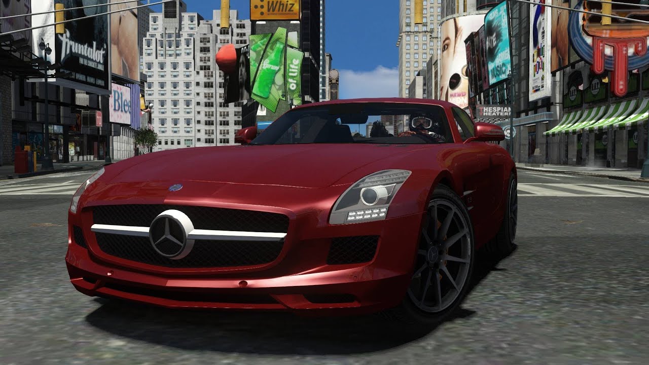 GTA 4 IV 2011 MERCEDES BENZ SLS AMG CRASH TESTING HD