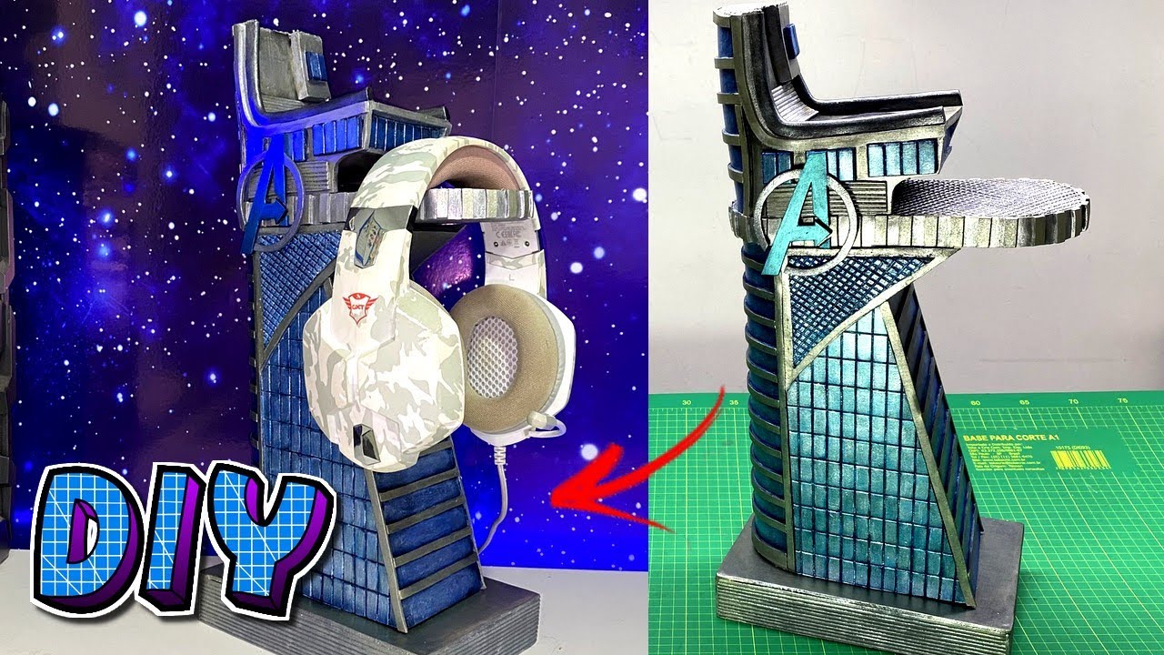 Como Fazer A Torre dos Vingadores (Suporte para Headset).