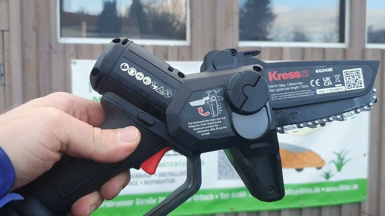 Kress KG343E Minis&auml;ge: Einweisung & Praxistest &ndash; Sicher s&auml;gen im Garten 🌳 (Spezial f&uuml;r Mama!)