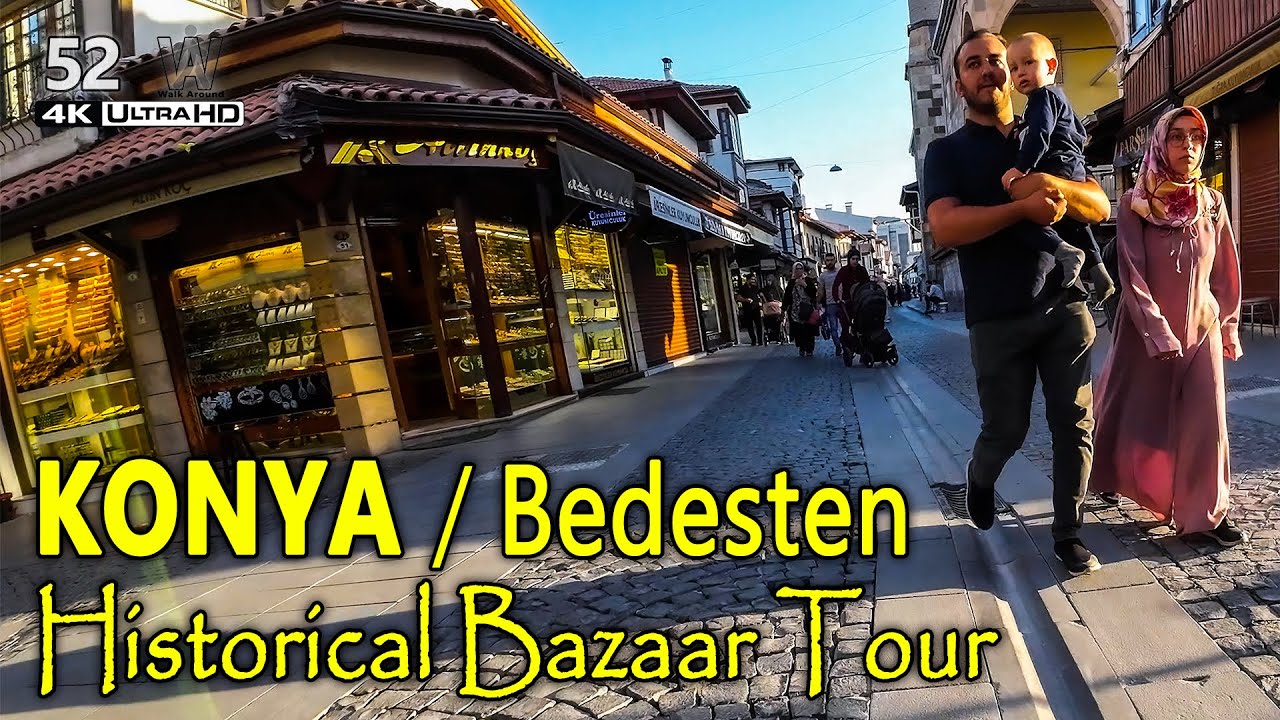 KONYA Bedesten Çarşısı Yürüyüş Turu | 4K Walking Tour in to Historical Bazaar