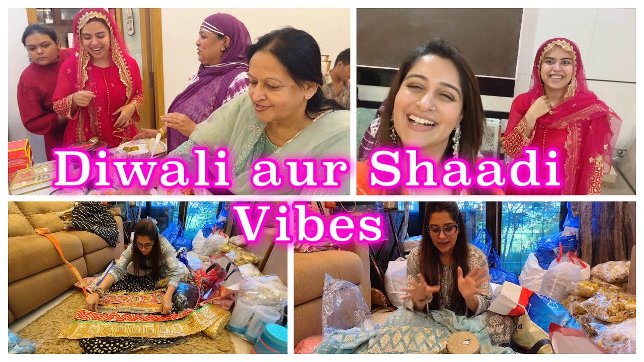 Diwali ki Shaam| Finally My Clothes For Haldi-Mehandi Baraat 😍| Shaadi ki packing