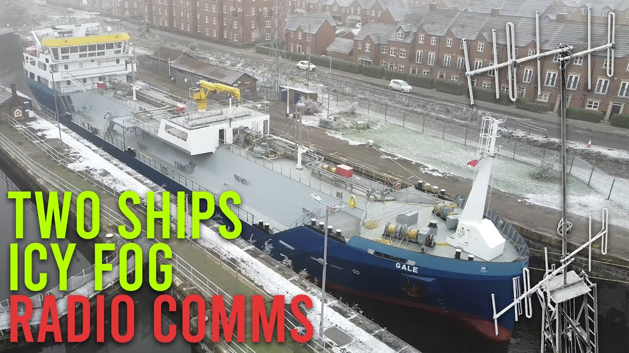 Two Massive Ships Battle Icy Fog On The Manchester Ship Canal - With Radio Comms!