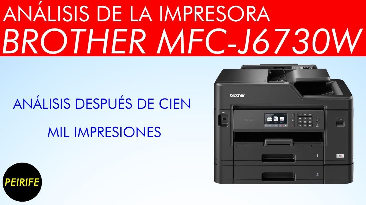 Análisis de la impresora Brother MFC-J6730W después de cien mil impresiones