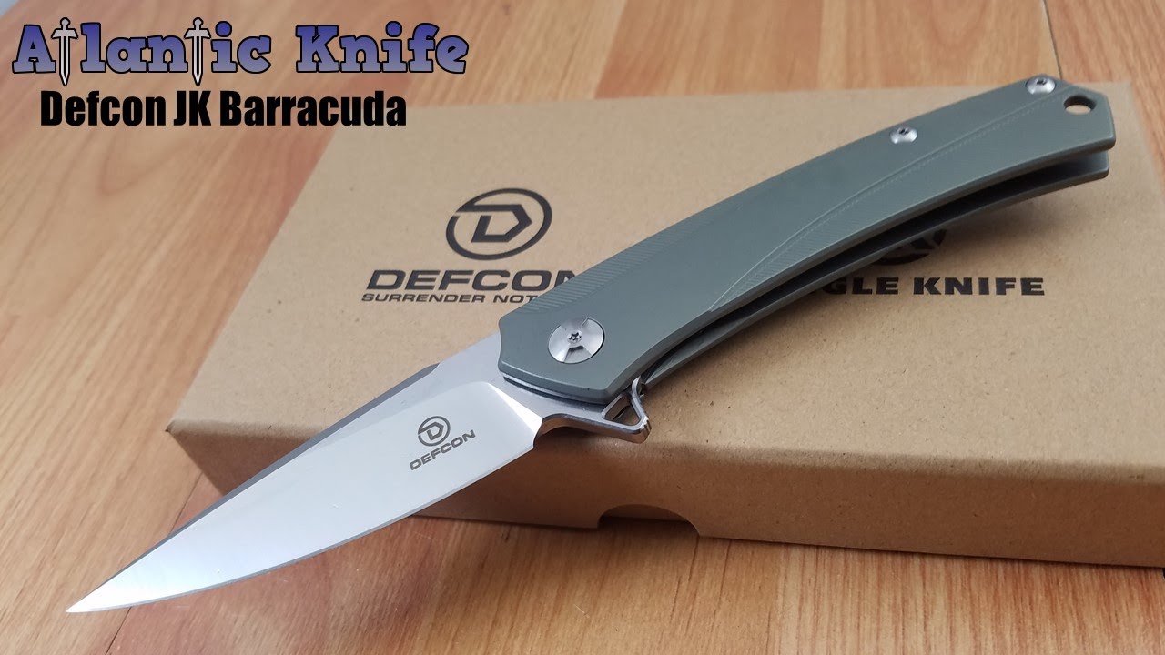 DEFCON JK BARRACUDA FRAMELOCK GRAY HANDLE FOLDING KNIFE TF33301