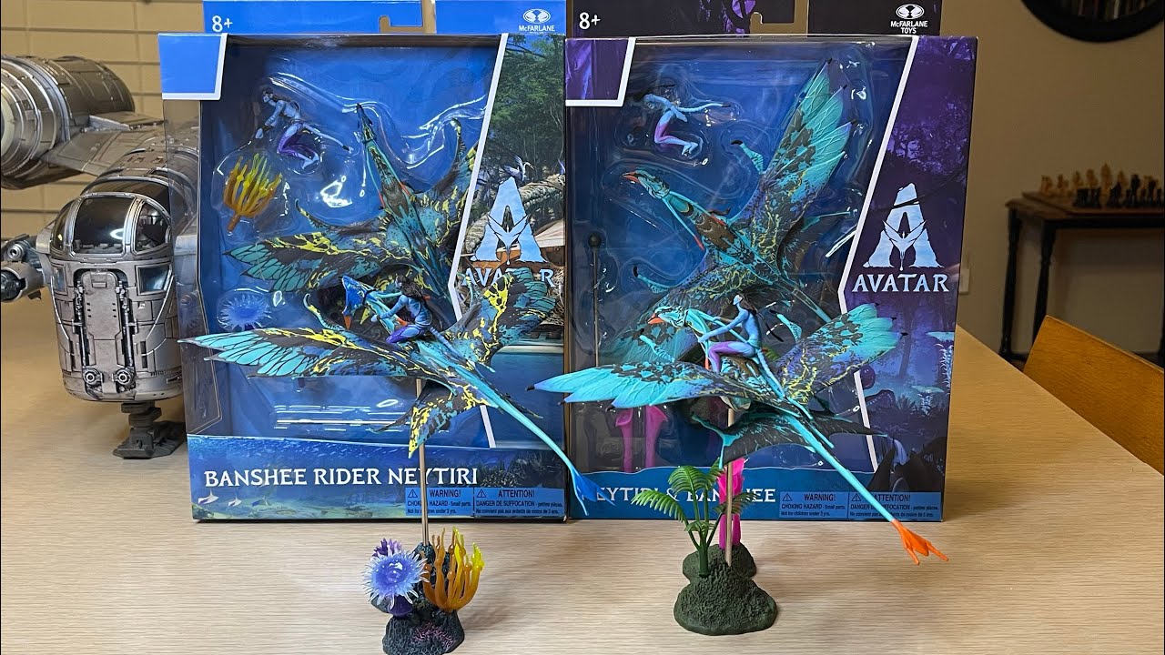Banshee Rider Neytiri Avatar The Way Of Water & Neytiri & Banshee Avatar Comparison McFarlane Toys😃