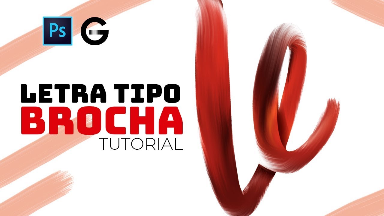Photoshop Tutorial | Letra Tipo Brocha | Brush Style Letter